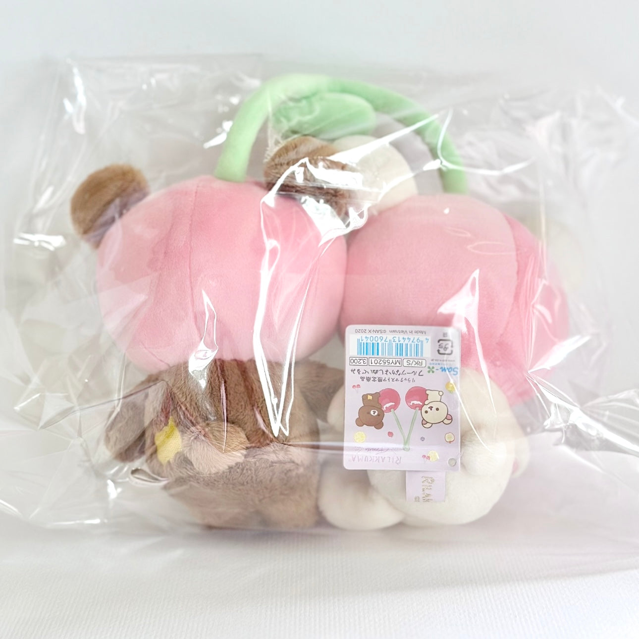 Korilakkuma & Chairoikoguma Fruit Friends (Cherries) Plush